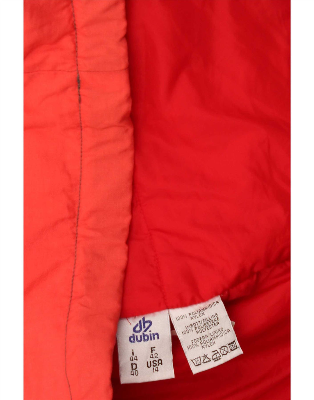 Dubin Dame Hætte Oversized Skijakke IT 44 Medium Rød Colourblock