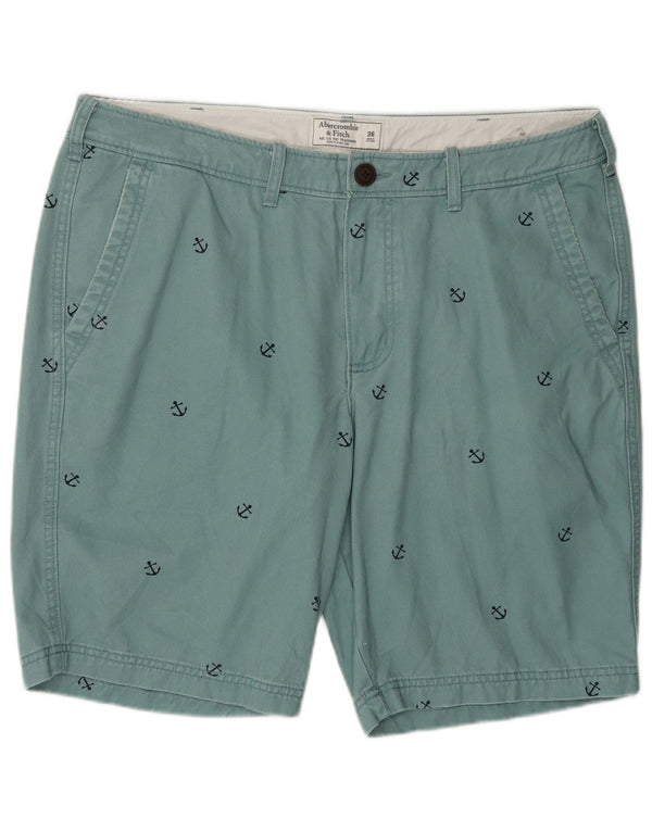 Abercrombie & Fitch Herre Grafiske Chino Shorts W36 Large Blue Cotton