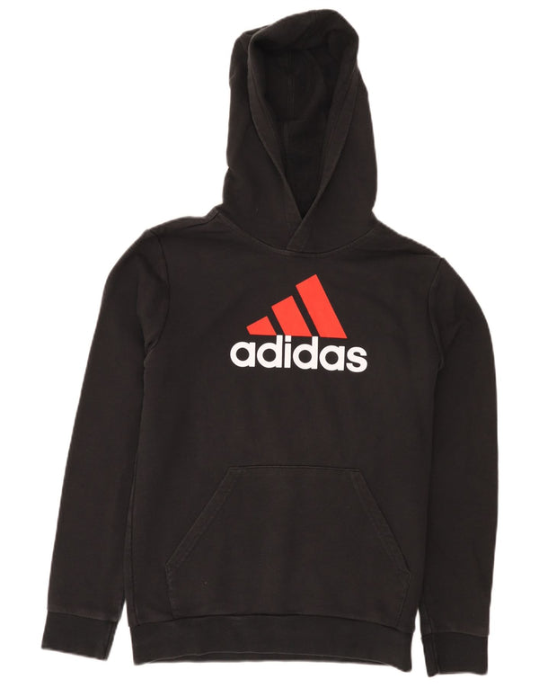 Adidas Grafisk hættetrøje til piger 13-14 år Sort bomuld