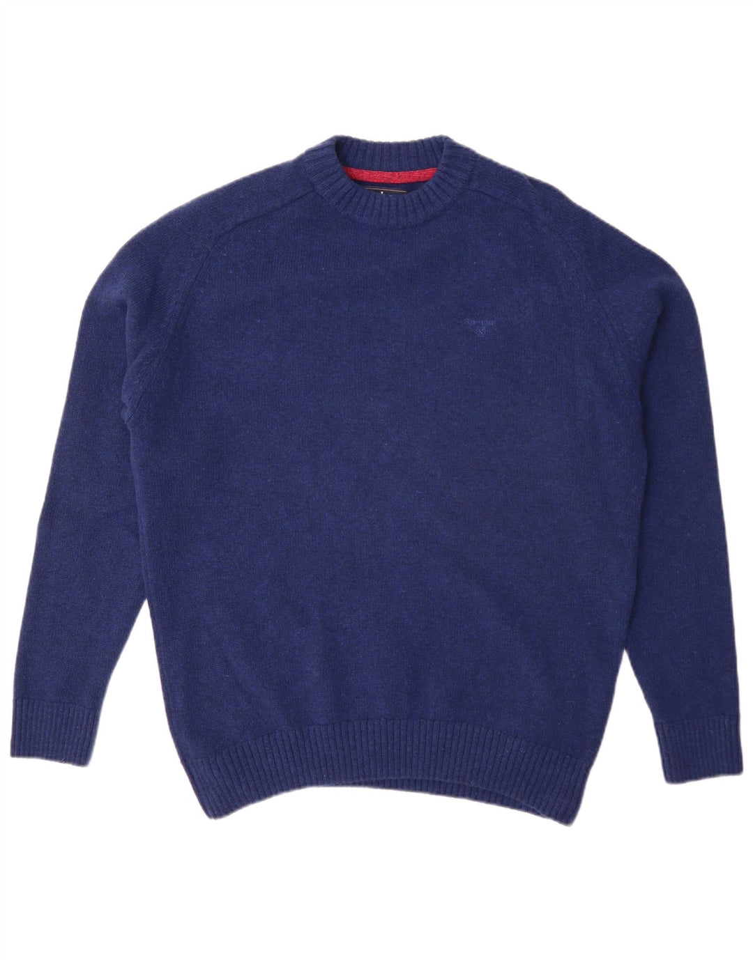Barbour Herre sweater med rund hals XL blå uld