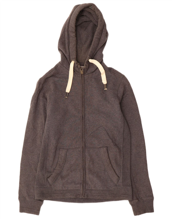 Fat Face Herre hættetrøje med lynlås lille grå bomuld