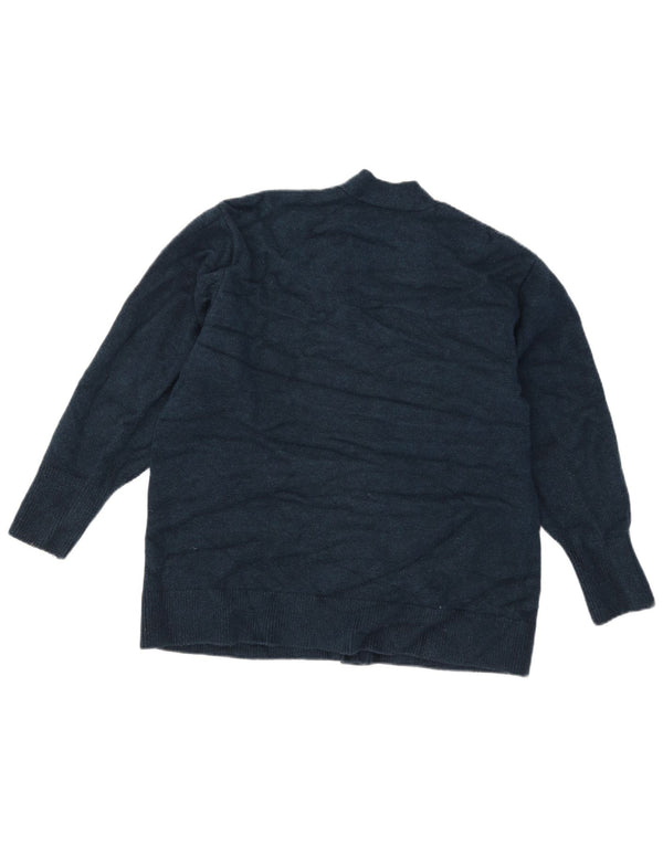 Zara Womens Cardigan Sweater UK 16 Large Navy Blue Acrylic