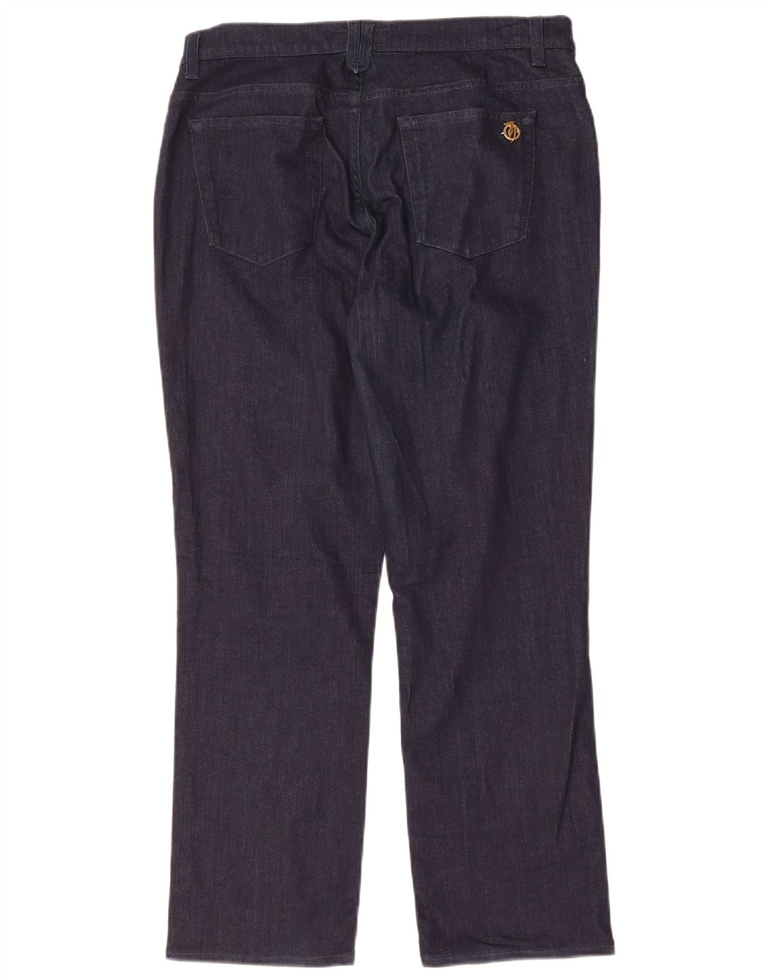 Trussardi lige jeans til kvinder IT 48 XL W34 L28 Marineblå polyester