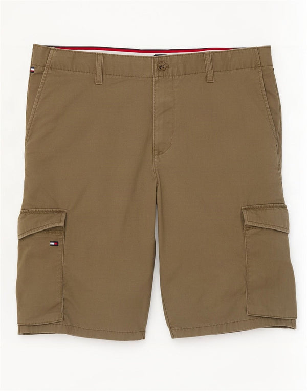Tommy Hilfiger Mens Cargo Shorts W36 Large Khaki Cotton