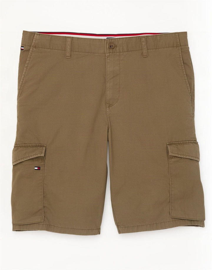 Tommy Hilfiger Herre Cargo Shorts W36 Large Khaki Bomuld