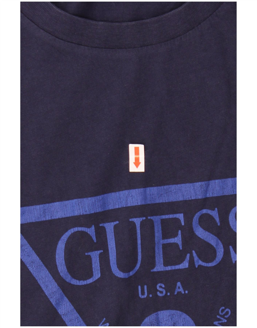 GUESS Herre grafisk T-shirt Top Stor marineblå bomuld