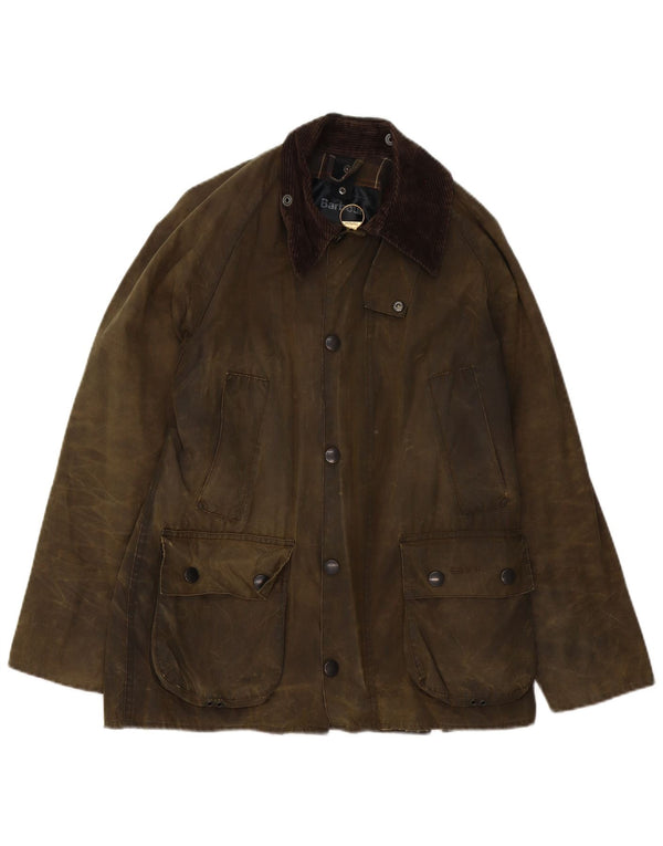Barbour Herre Bedale vokset bomuldsjakke UK 34 XS Khaki