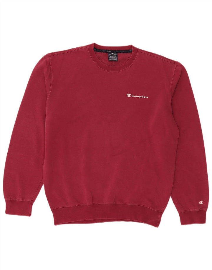 Champion Herre Sweatshirt Jumper Medium Rød Bomuld
