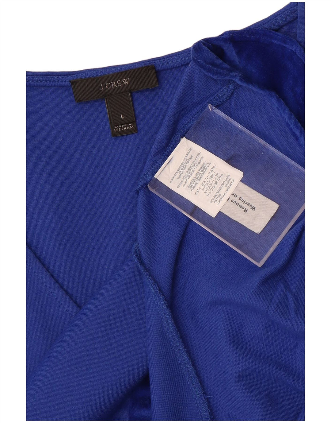 J. CREW Dame ærmeløs bluse Top UK 14 Large Blue Viscose