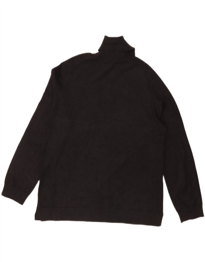 Dkny Herre Grafisk Rullehalstrøje Sweater Stor Sort Colourblock Viscose