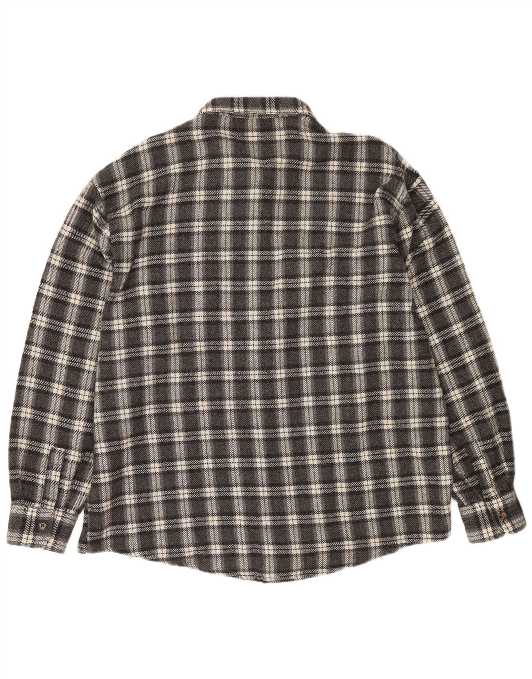 European Project Herre Flanellskjorte 2XL Grå ternet uld