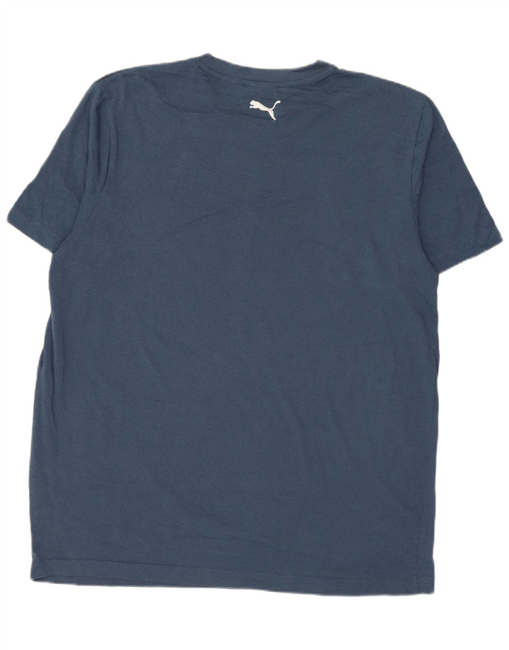 Puma Herre grafisk T-shirt Top Medium Navy Blue