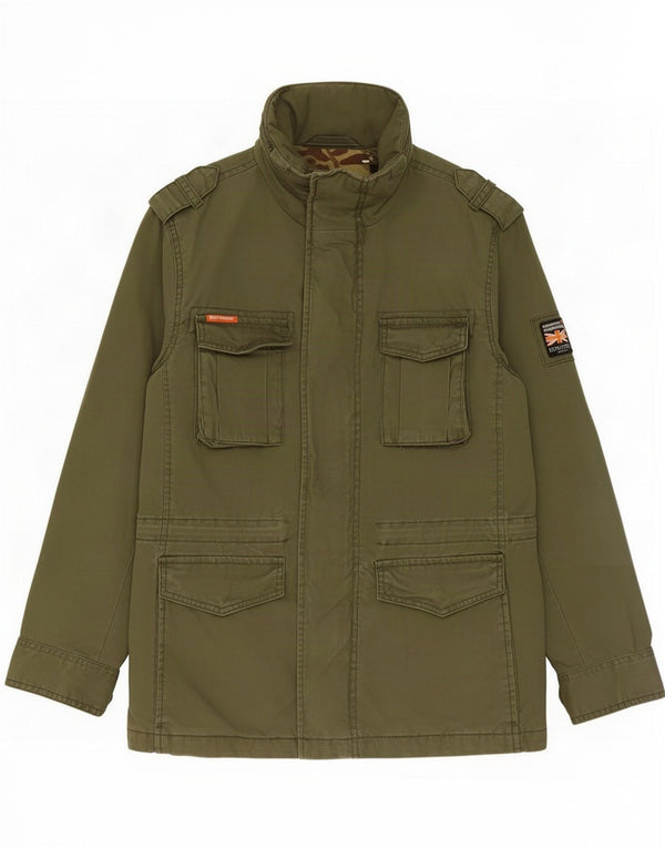 Superdry Herre Military Utility Jacket UK 36 Small Khaki