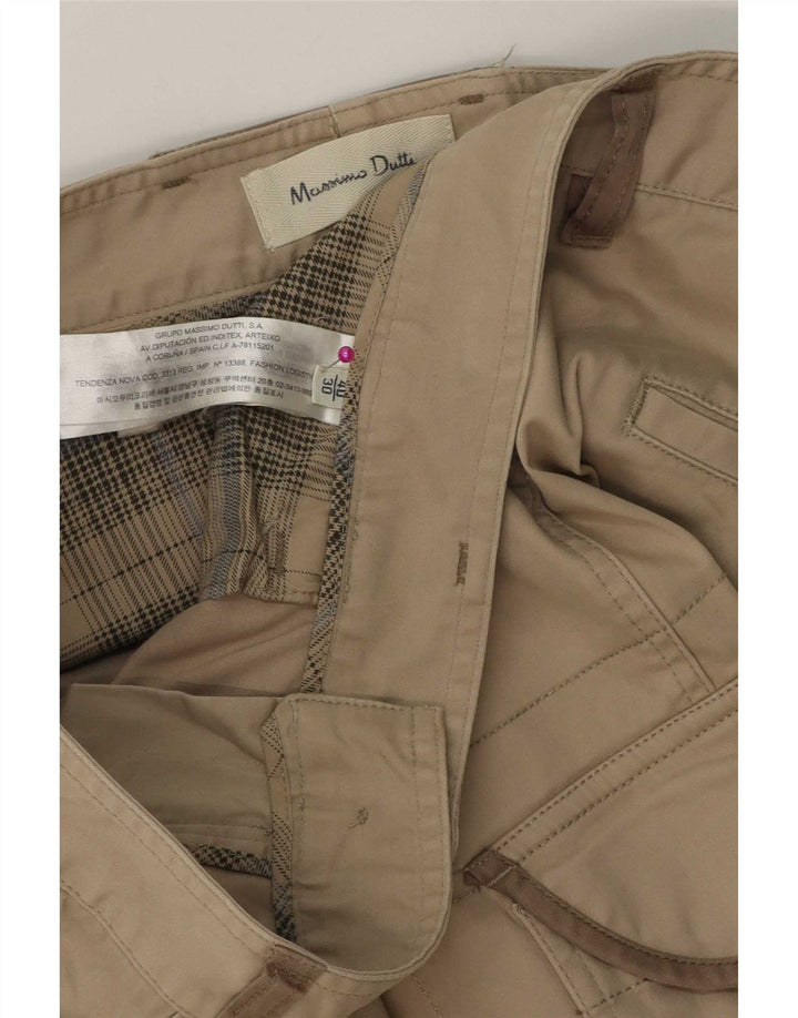 Massimo Dutti Dame Slim Cargo Bukser W30 L32 Beige Bomuld