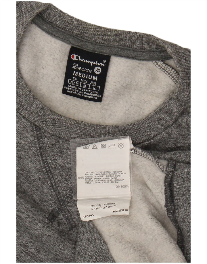Champion Dame Sweatshirt Jumper UK 14 Medium Grey Flecked Bomuld