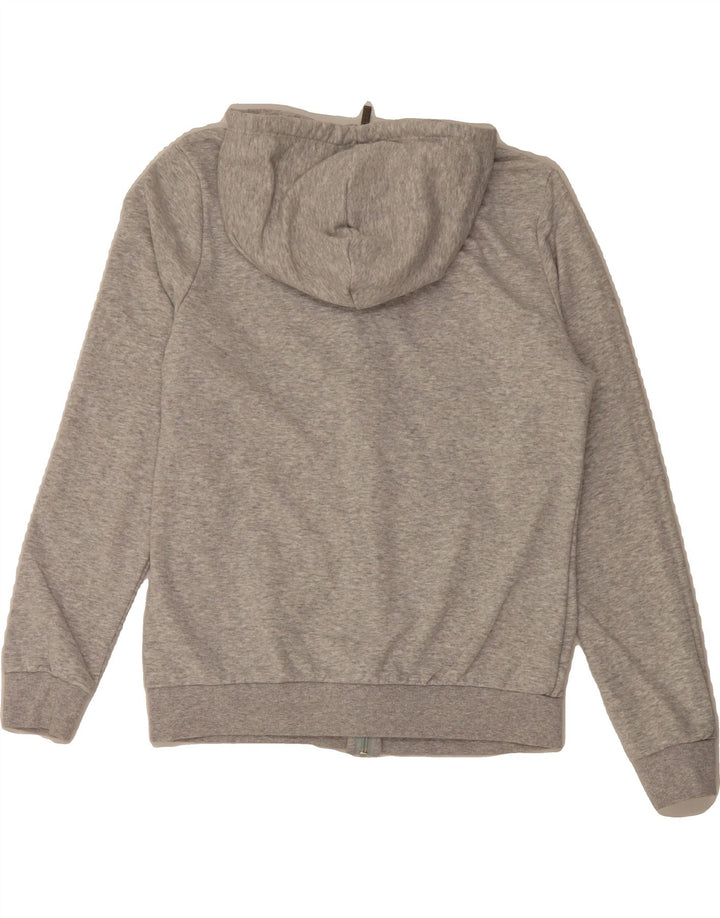 PUMA Womens Zip Hoodie Sweater UK 14 Medium Grey Flecked Cotton Vintage Puma and Second-Hand Puma from Messina Hembry 