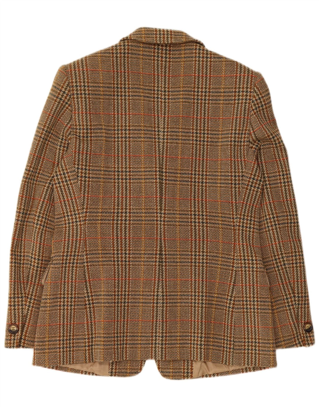 Marella Dame 2 Button Blazer Jacket UK 16 Large Brown Houndstooth