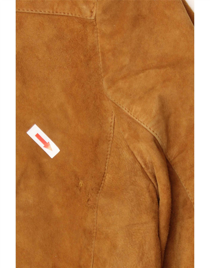 Vintage herre ruskind bomberjakke IT 50 Medium Beige Læder