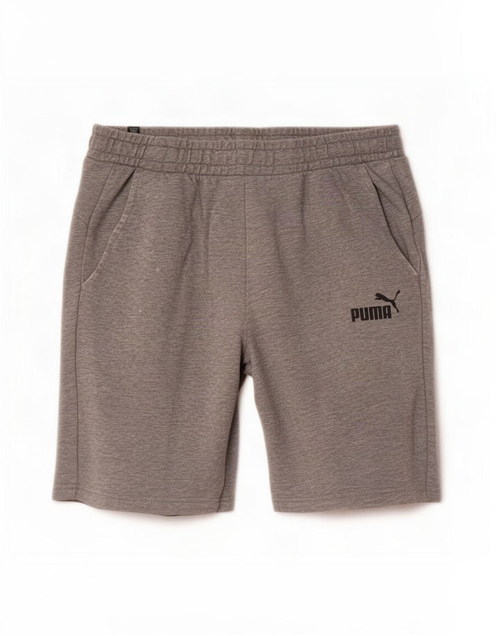Puma Sportshorts til mænd, store grå flækkede bomuld