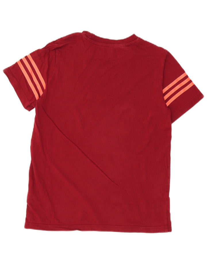 ADIDAS drenge grafisk t-shirt top 11-12 år rødbrun bomuld