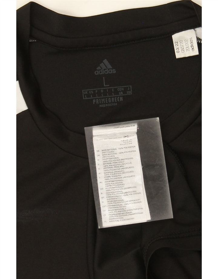 ADIDAS Aeroready T-Shirt Top Stor Sort Colourblock Polyester