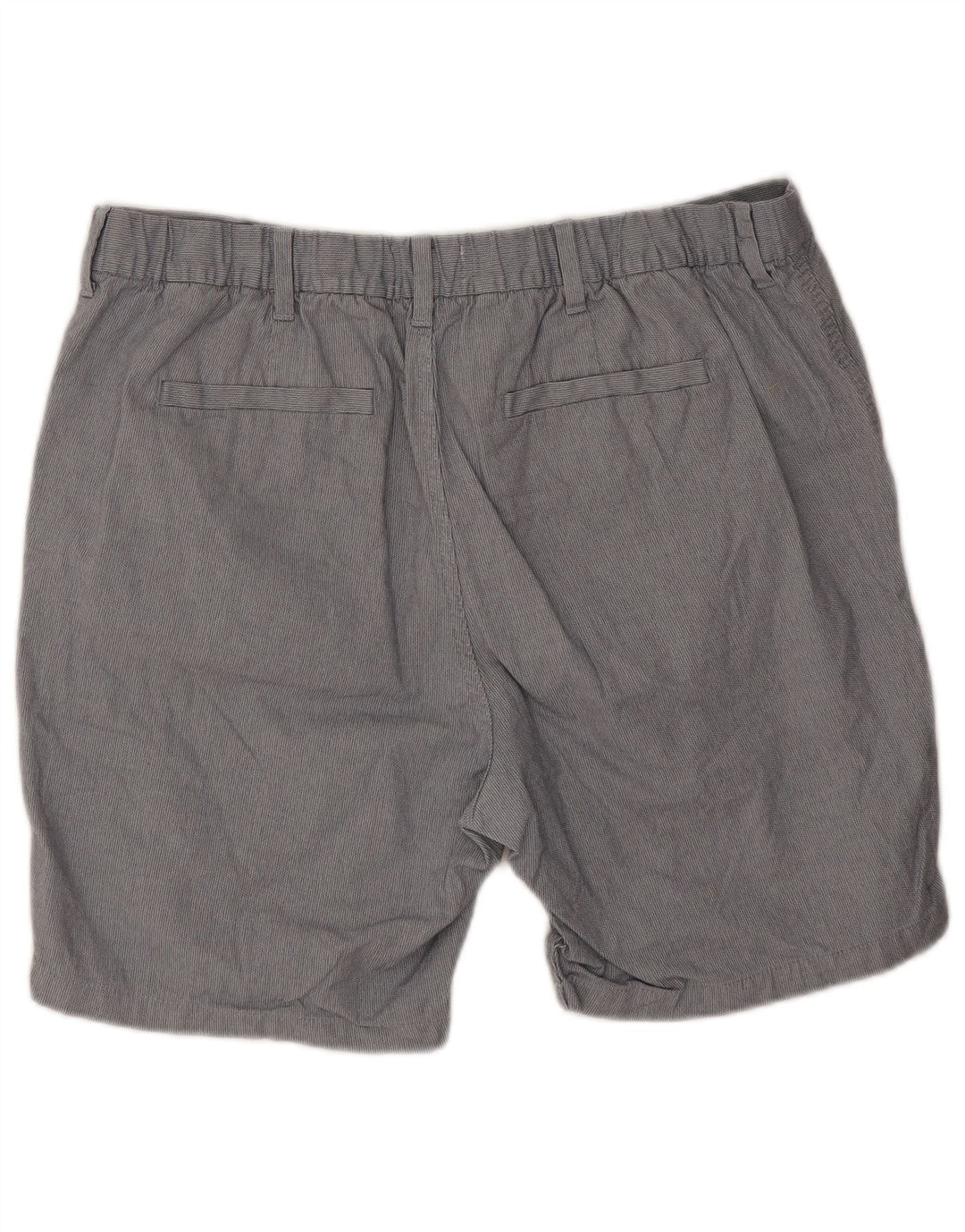 MARKS & SPENCER Herre Regular Fit Chino Shorts W38 XL Grå Polyester