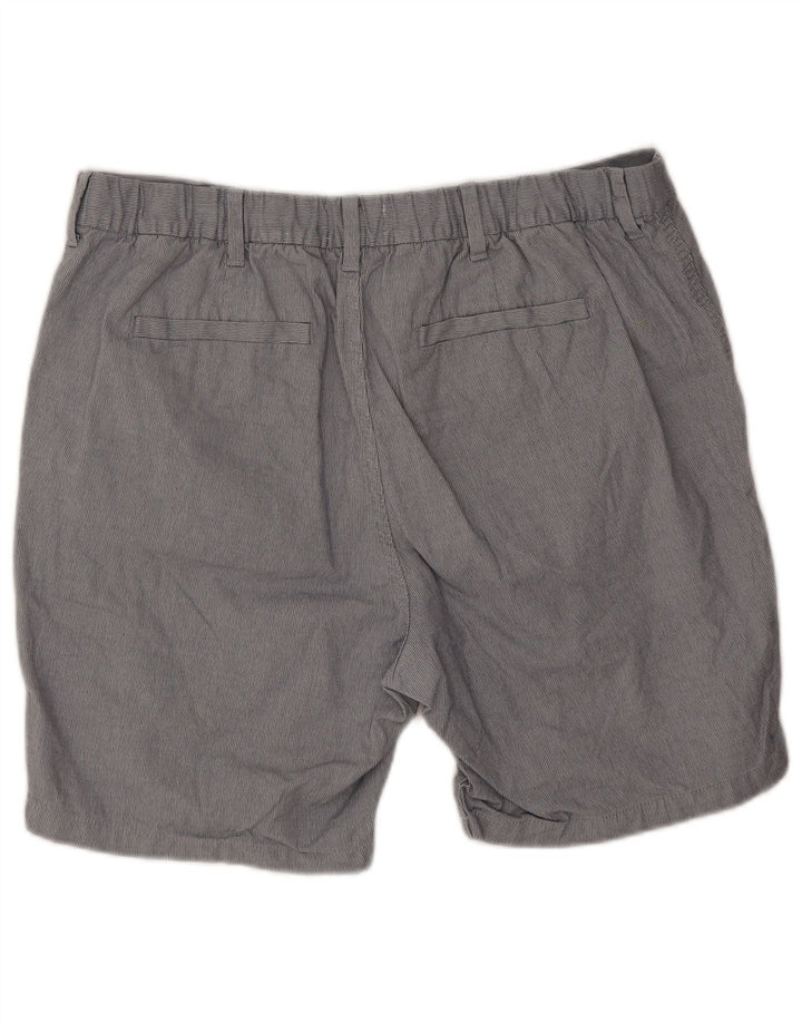 MARKS & SPENCER Herre Regular Fit Chino Shorts W38 XL Grå Polyester