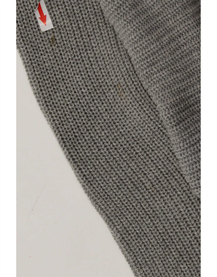 Topshop Dame Oversized rullehals sweater UK 10 Small Grey Bomuld