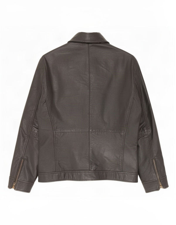 Only & Sons Herre Læder Biker Jacket UK 40 Large Sort