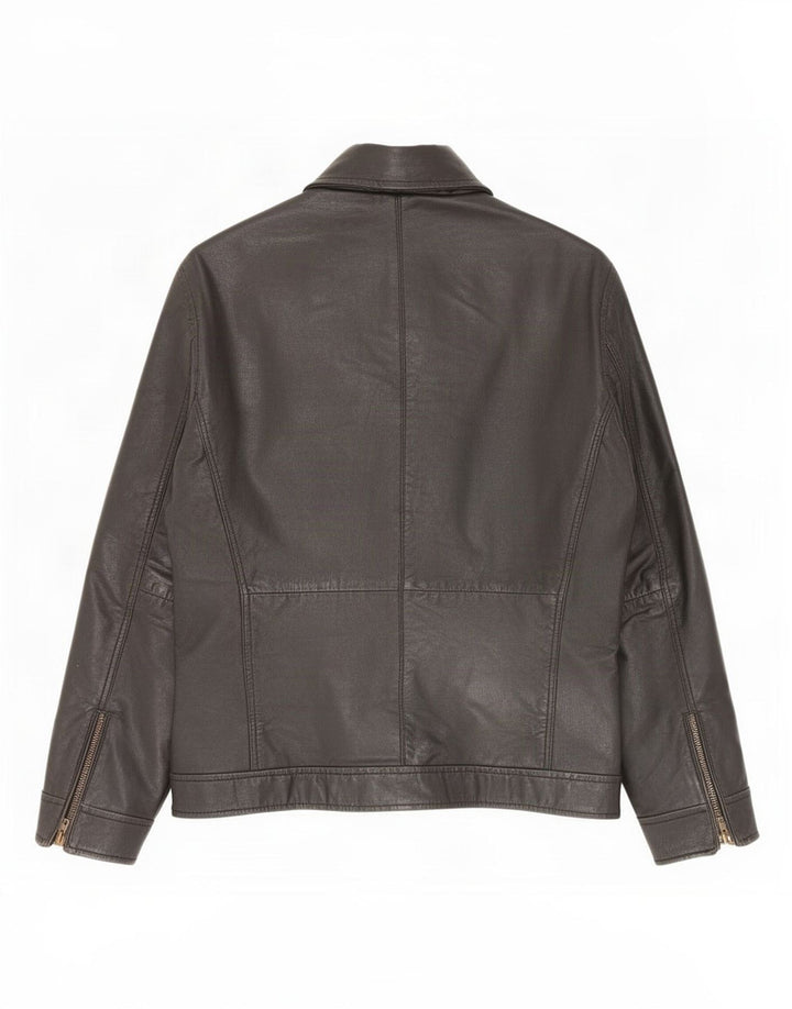 Only & Sons Herre Læder Biker Jacket UK 40 Large Sort