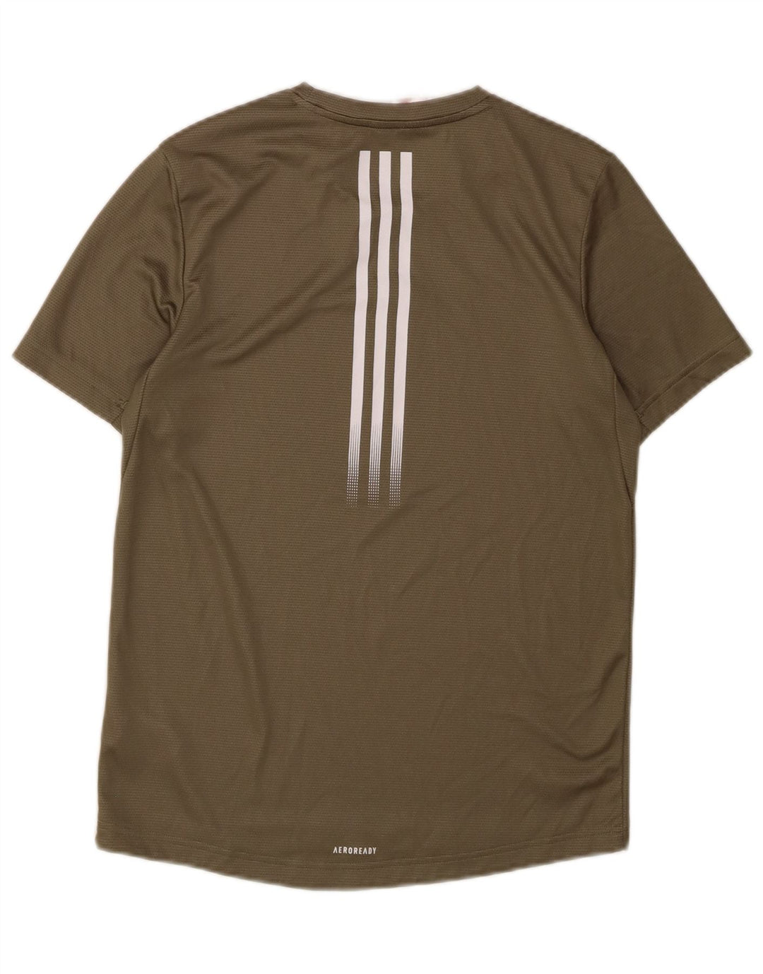 ADIDAS Boys Aeroready T-Shirt Top 13-14 Years Khaki Polyester