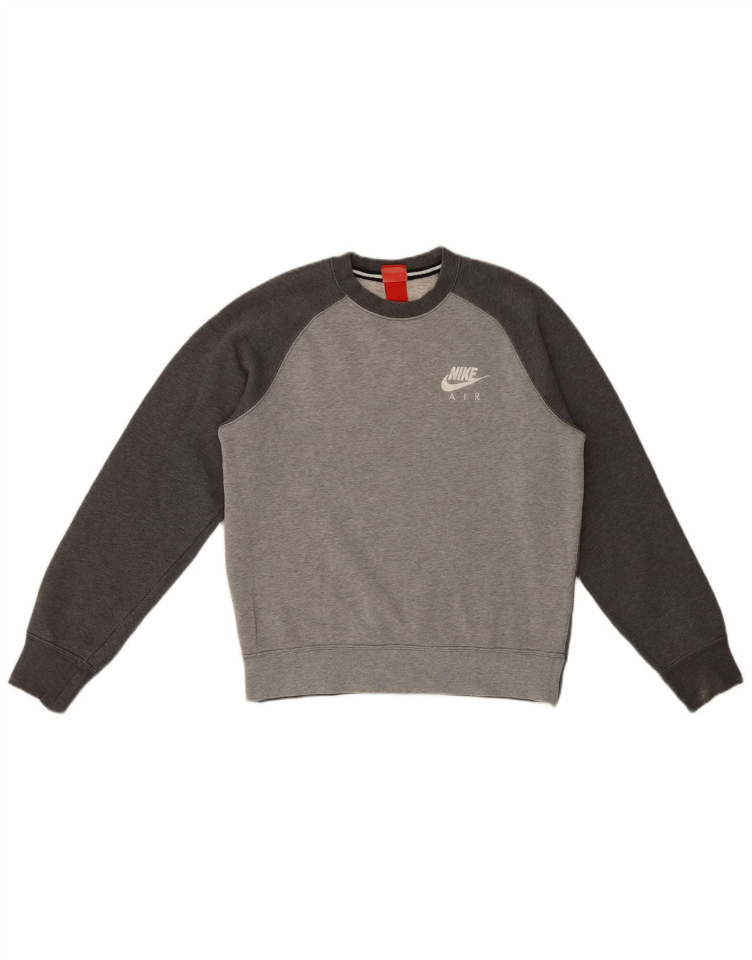 Nike Sweatshirt til mænd, lille grå farveblok bomuld
