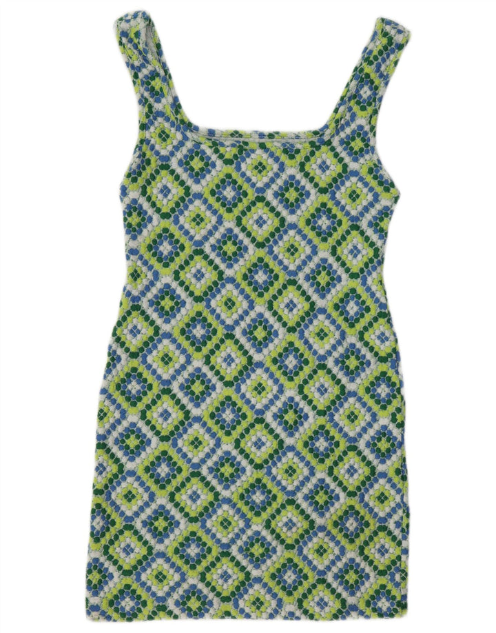 Topshop Dame Sundress UK 12 Medium Multicolored Ikat Polyester