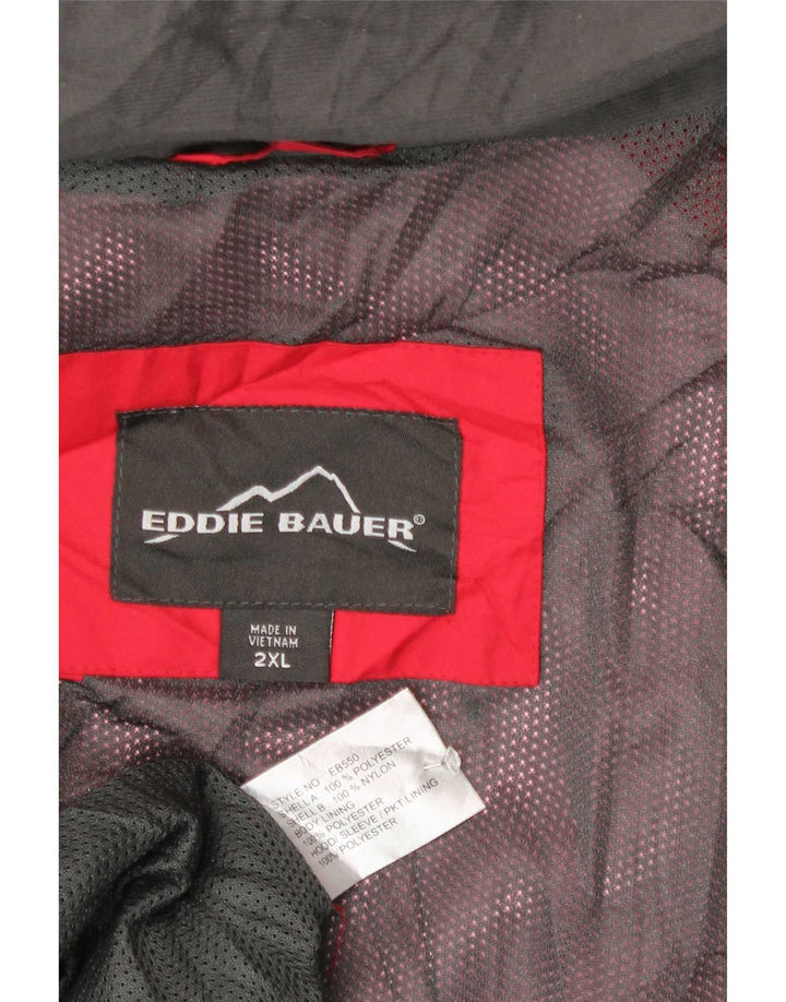 Eddie Bauer Herre Windbreaker Jacket 2XL Rød Colourblock Polyester