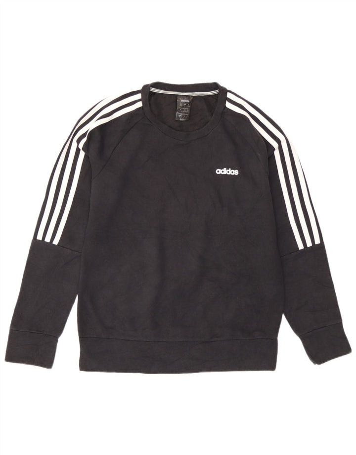 Adidas Dame Sweatshirt Jumper UK 8/10 Small Black Bomuld