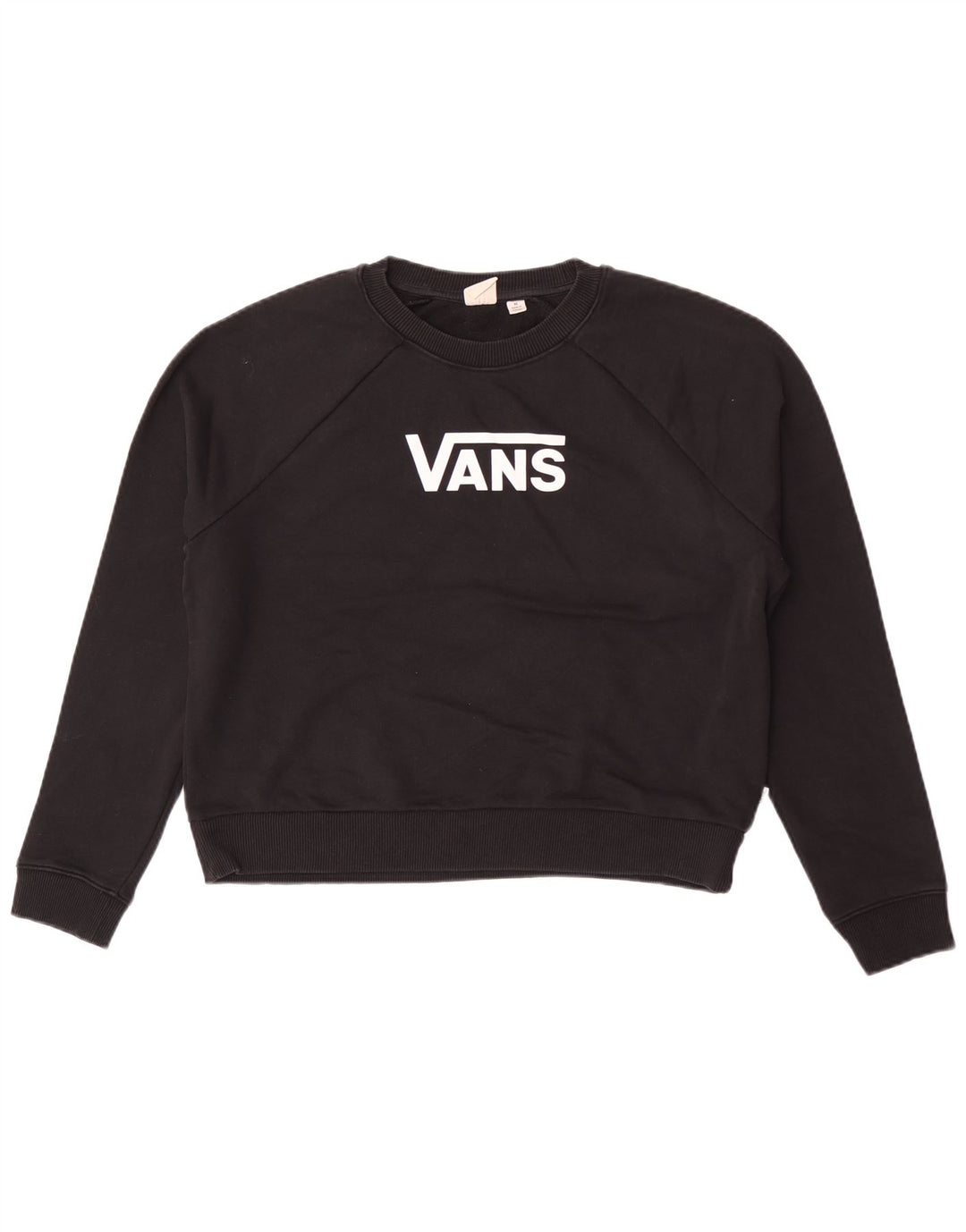 Vans Dame Grafisk Sweatshirt Jumper UK 14 Medium Sort Bomuld