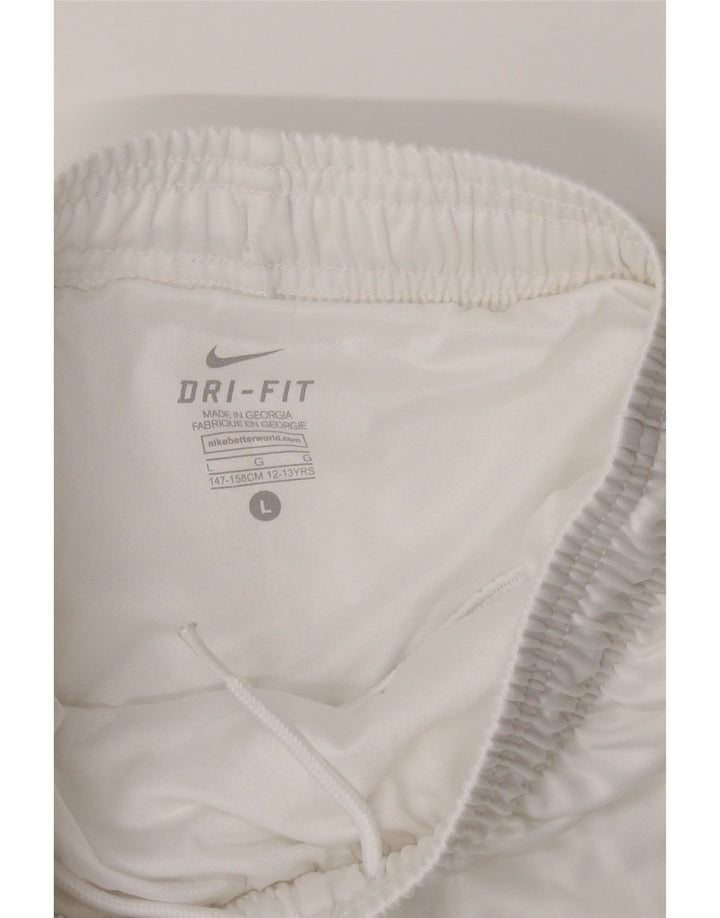 NIKE Boys Dri Fit Sport Shorts 12-13 Years Large  White Polyester Vintage Nike and Second-Hand Nike from Messina Hembry 