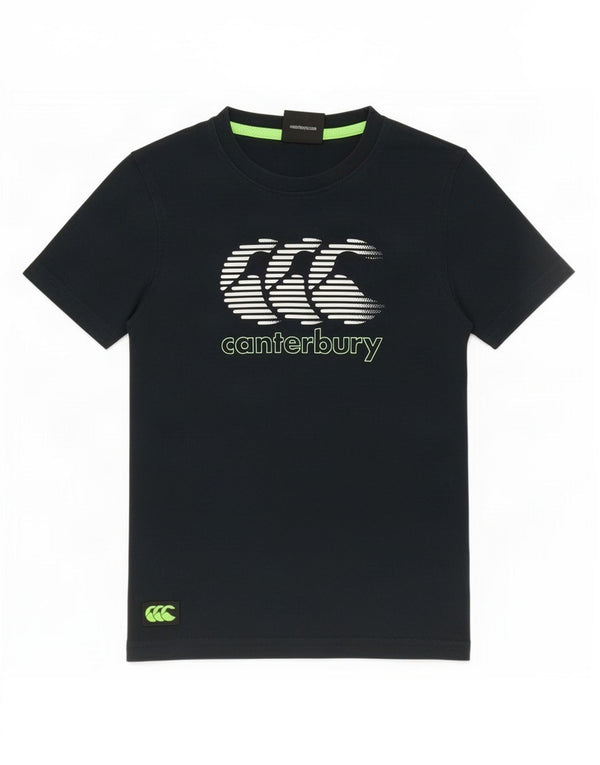Canterbury Boys Grafisk T-Shirt Top 7-8 år Sort Bomuld