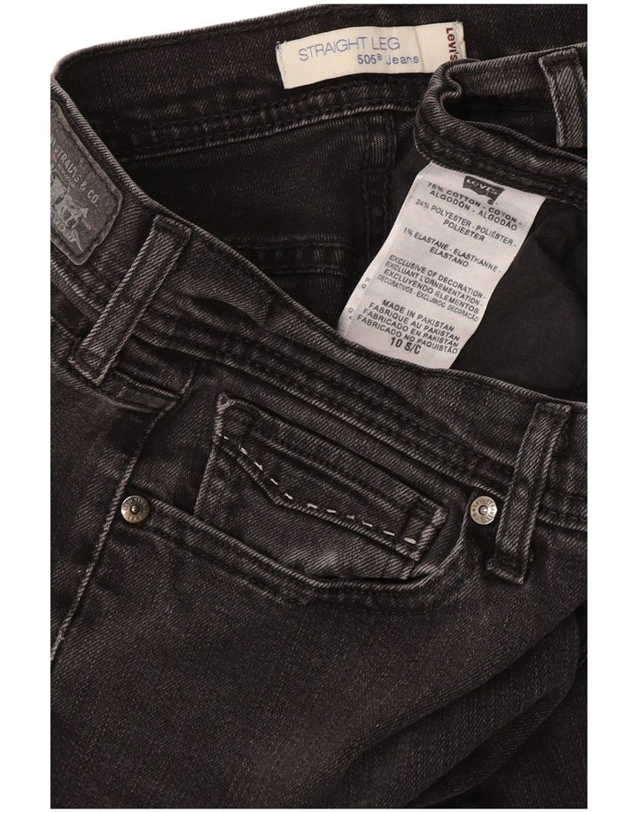 Levi's Girls 505 9-10 år W27 L28 Grå bomuld