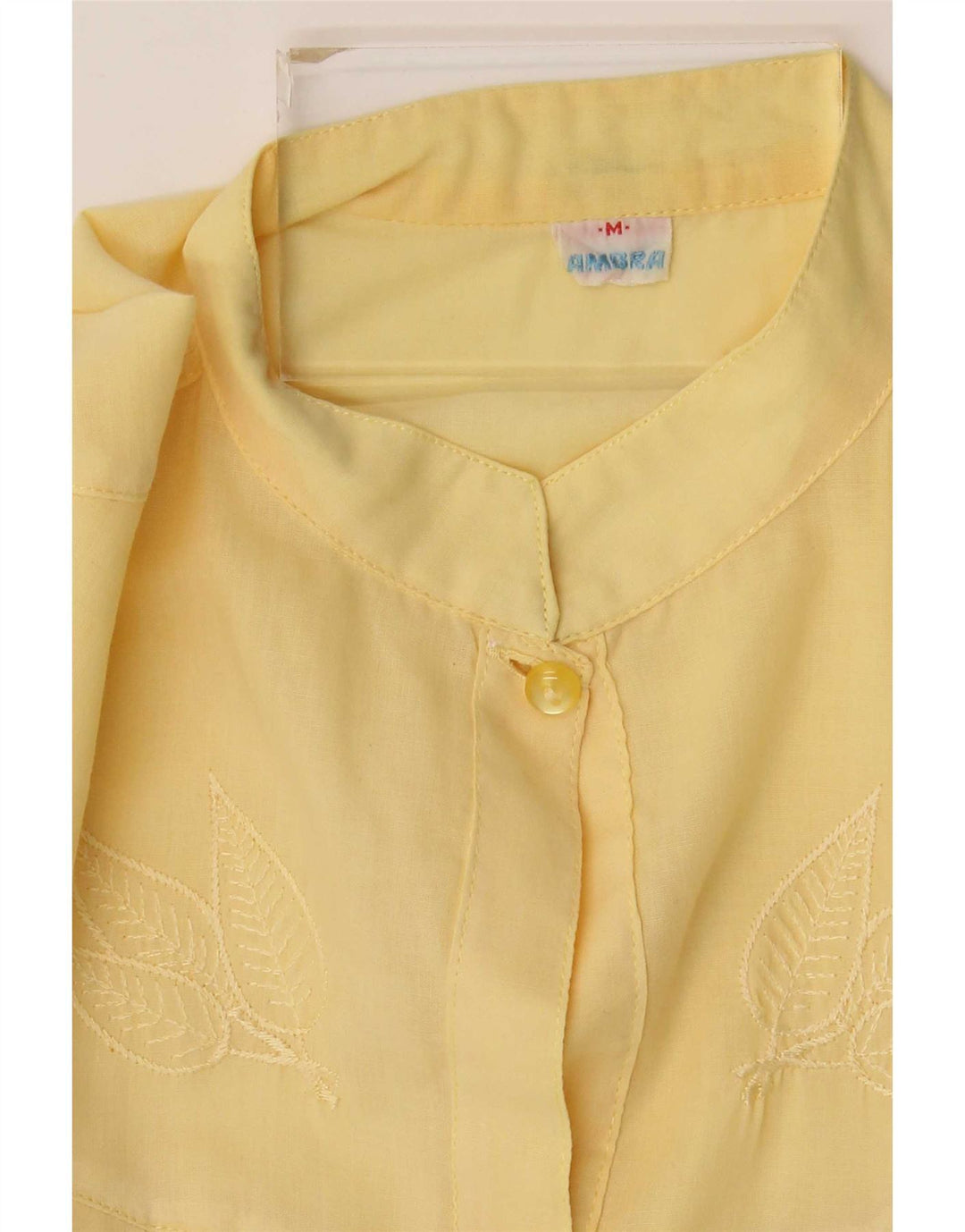 Ambra Kortærmet skjortebluse til kvinder UK 14 Medium Gul Polyester