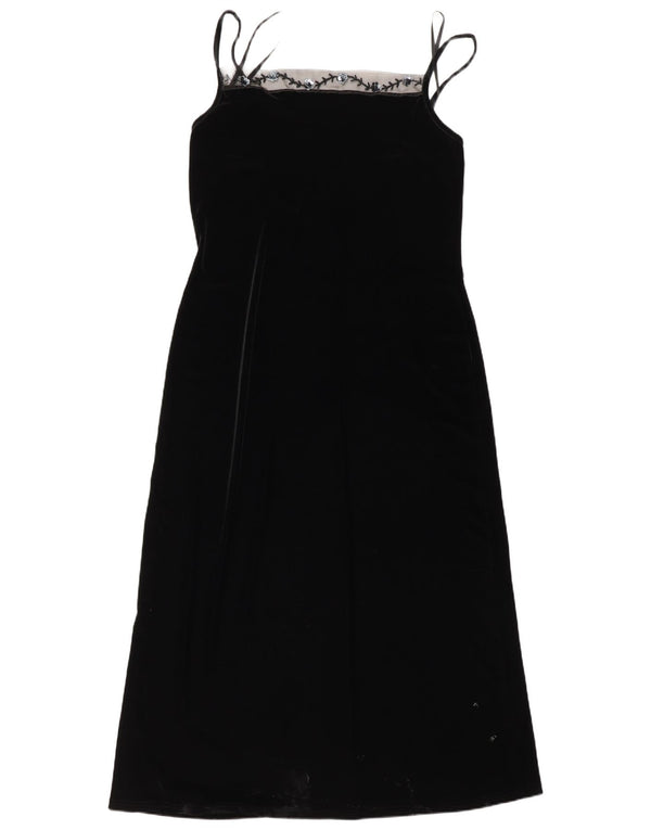 Opera By Richards Dame ærmeløs Maxikjole UK 16 Stor sort polyester