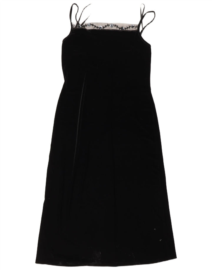 Opera By Richards Dame ærmeløs Maxikjole UK 16 Stor sort polyester