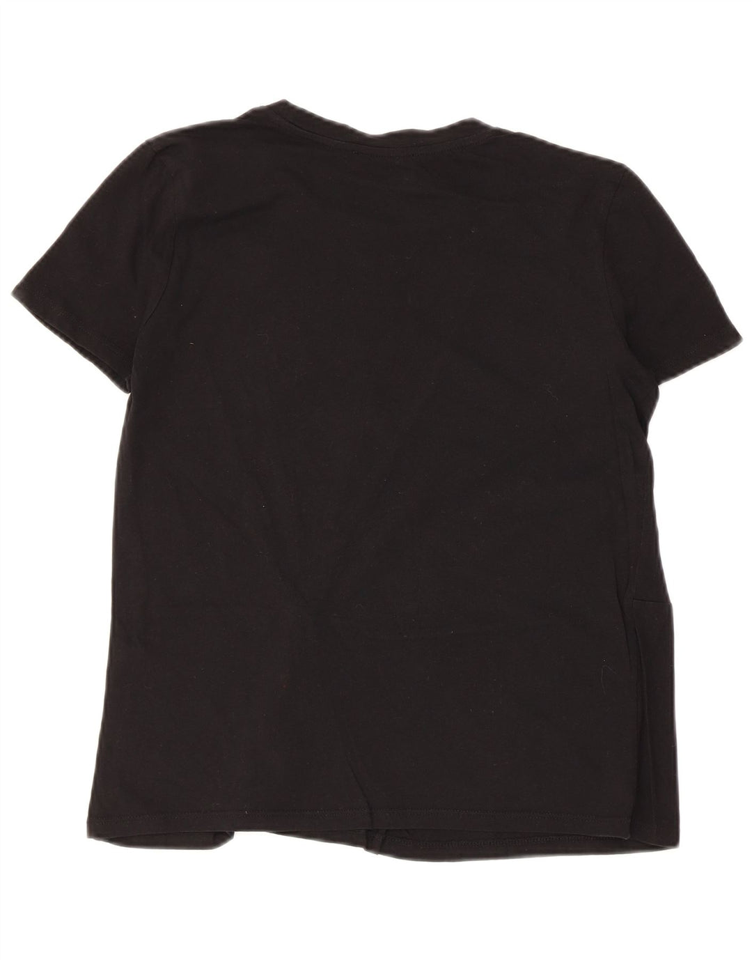 Zara Dame Bluse Top UK 10 Small Black Bomuld