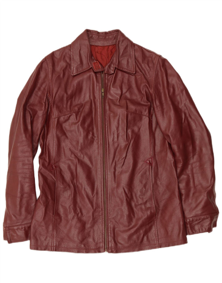 Conbipel Dame Læderjakke IT 44 Medium Maroon