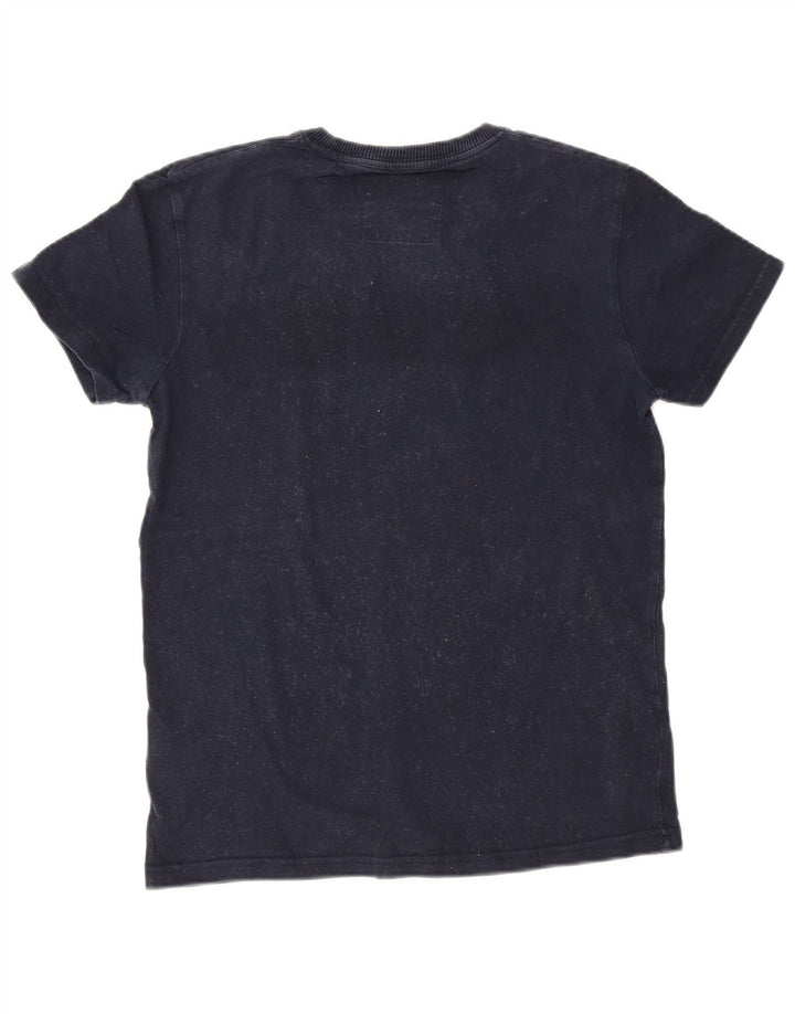 Superdry Grafisk T-shirt til mænd, medium marineblå bomuld