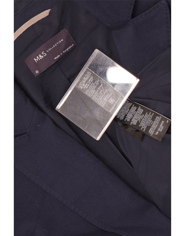 Marks & Spencer Dame 1 Knap Blazer Jacket UK 10 Small Navy Blue