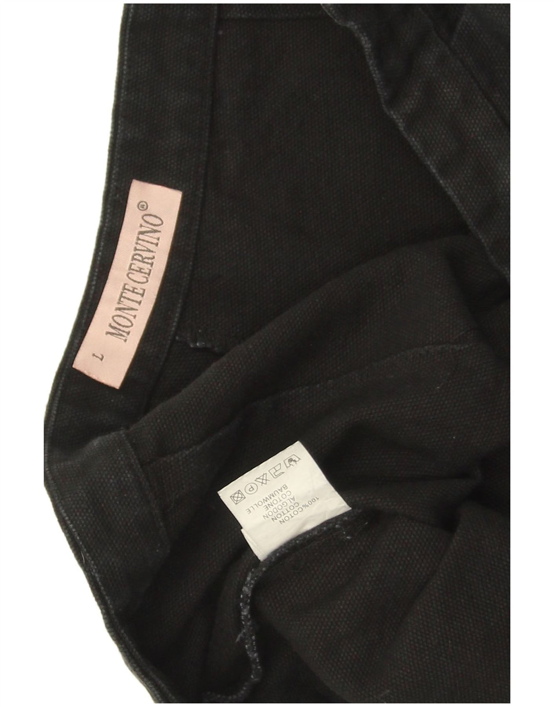 Vintage Kvinders Grafiske Chino Shorts Large W30 Sort Bomuld