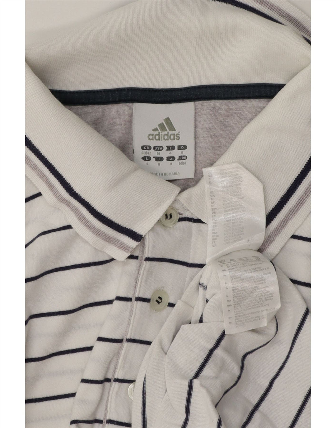 Adidas Polo Shirt til mænd UK 40/42 Medium White Bomuld