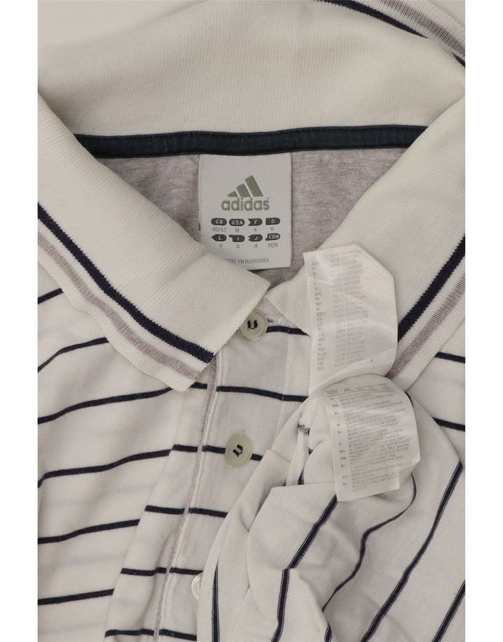Adidas Polo Shirt til mænd UK 40/42 Medium White Bomuld