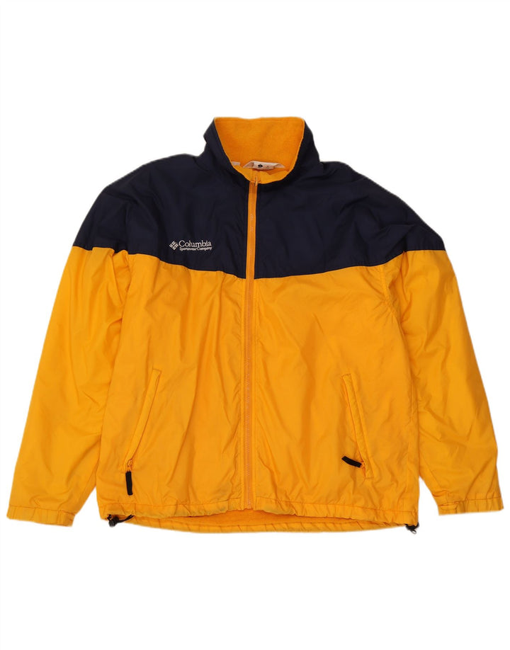 Columbia Herre Windbreaker Jacket UK 40 Large Yellow Colourblock